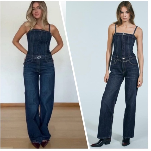 Zara Pants - NWT ZARA denim jumpsuit size XS and S